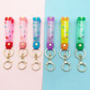 Wholesale Soft Glue Transparent Bow Lanyard Keychains