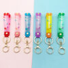 Wholesale Soft Glue Transparent Bow Lanyard Keychains