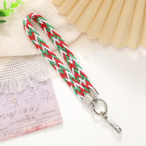K2502 ribbon pendant White Red Green / 16mm wide rope
