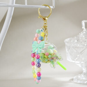 Green / Bead chain buckle + lollipop A4-1