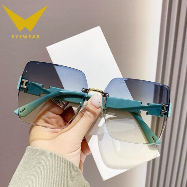 Wholesale Frameless Edge Gradient High-end Sunglasses