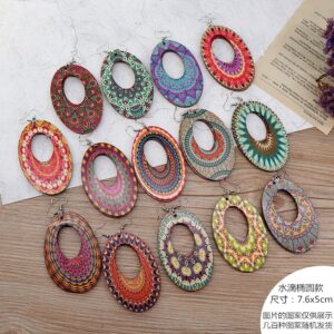 10-drop oval a pair (random pattern)