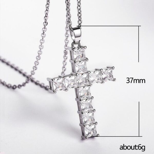 O1CN01A9ucqw1ESnnHOevZg_2685160351-0-cib Wholesale Full Diamond Square Zircon Cross Necklace