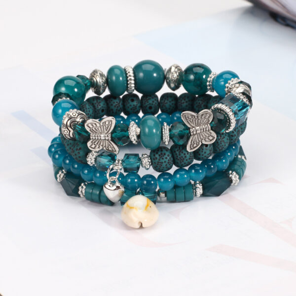 Wholesale Bohemian Butterfly Shell Love Multi-layered Bracelet