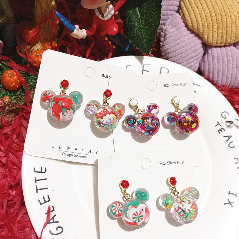 Wholesale Christmas Series Hand-made Exy Soft Ceramic Cartoon Shaped Earrings