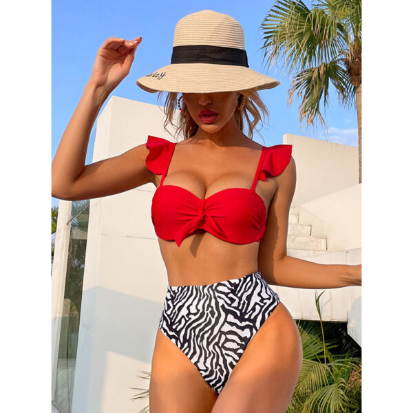 Wholesale Printing High-waisted Polyester Swimwear