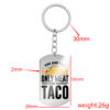 Wholesale Taco Hang Tags Stainless Steel Keychains