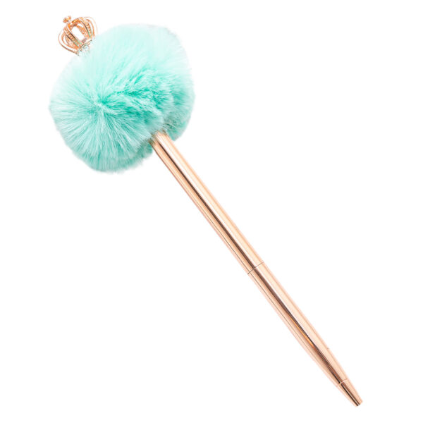 O1CN01ABsHLK1cHOdTn62RL_933993575-0-cib-3 Wholesale Crown Hair Ball Metal Ballpoint Pen