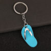 Wholesale Creative Mini Metal Flip Flop Keychain