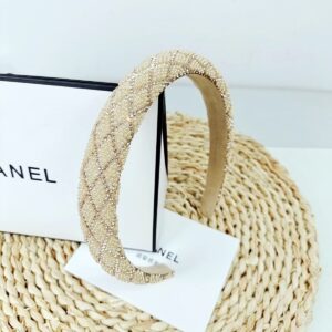 2.4cm diamond pearl rhinestone hairband [champagne]]