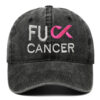 Wholesale Washed Embroidered Breast Cancer Baseball Caps