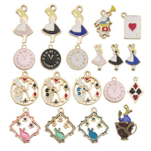 Mix 20 Alice pendants -19-30g-HK372 / Drip Easter Series