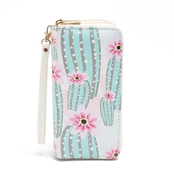 Wholesale Synthetic Leather Flower Print Long Wallet