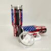 O1CN01AHcylE1metH5H37p9_2216264074980-0-cib Wholesale 5D Stars and Stripes 40oz Car Cup Car Stainless Steel Tumbler Mug with Handle