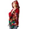 Wholesale Bohemian Ethnic Style Cow Horn Buckle Hat Polyester Cape Shawl
