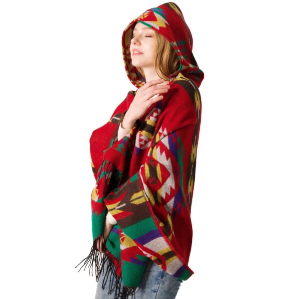 Wholesale Bohemian Ethnic Style Cow Horn Buckle Hat Polyester Cape Shawl