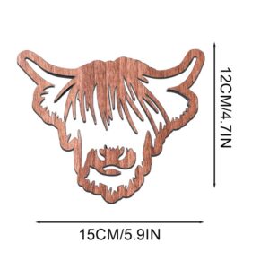 Highland cow hollow coaster yellow