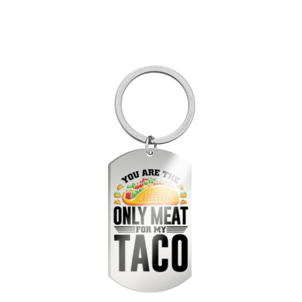 Wholesale Taco Hang Tags Stainless Steel Keychains