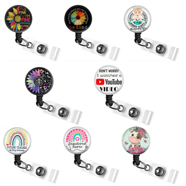 Wholesale ABS Rainbow Retractable Easy Pull Keychain