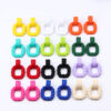 Wholesale Square Semi-circular Splicing Acrylic Earrings