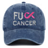 Wholesale Washed Embroidered Breast Cancer Baseball Caps