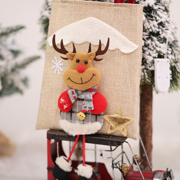 Wholesale Christmas Decorations Linen Cloud 3D Doll Handbag