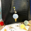Wholesale Plush Candy Color Ice Cream Pom Keychain