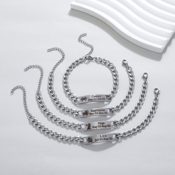 Wholesale Twelve Constellations Stainless Steel Bracelet