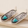 Wholesale Vintage Oval Cactus Alloy Earrings