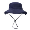 Wholesale Cotton Solid Color Kids Bucket Hat with Windproof Rope