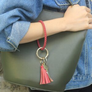 Wholesale Twist Tassel Silicone Wrist Keychain