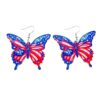 Wholesale Independence Day Acrylic Colorful 3D Butterfly Earrings