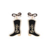 Wholesale Bow Oil Dripping Diamond Western Style BRIDE Cowboy Boot Earrings