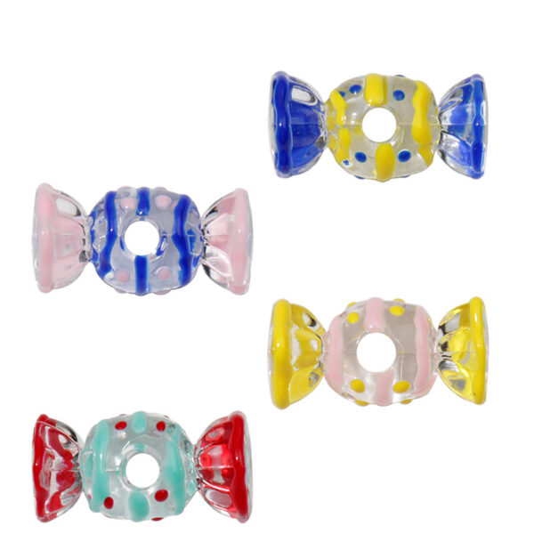 Wholesale Cute Candy Hand Painted Oil Drip Jewelry Accessories Acrylic Beads