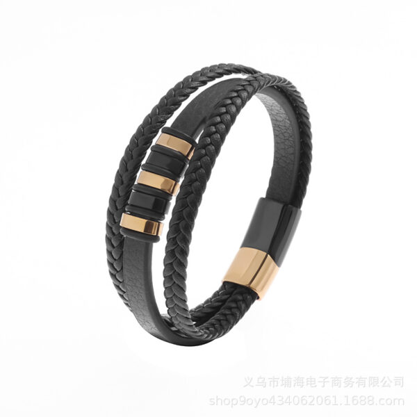 Wholesale Retro Woven Men's Artificial Leather Bracelet
