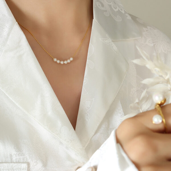 O1CN01ASoJI51QDTwWUAKGl_2458611942-0-cib Wholesale Imitation Pearl Round Beads Titanium Steel Gold Plated Necklace