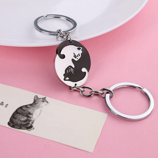 O1CN01ATYzxb1X3an06TyrW_2211278742868-0-cib Wholesale Love Cat Stainless Steel Keychains