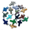 Wholesale of Natural Stone Cross Keychain Bulk DIY Accessories