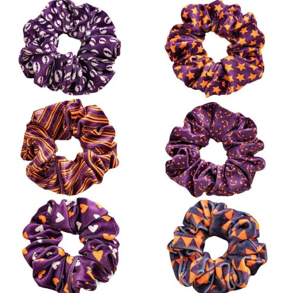 Wholesale of Autumn and Winter New Halloween Women's Flannel Hair Scrunchies