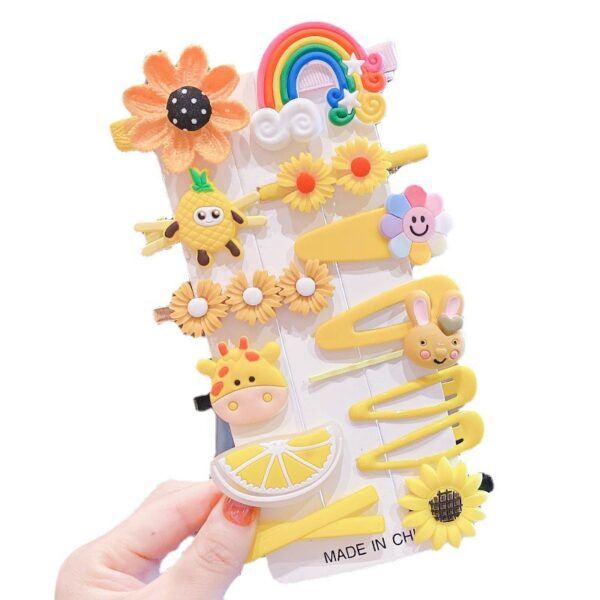 Wholesale Resin Cartoon Children's Hair Clip Set of 14