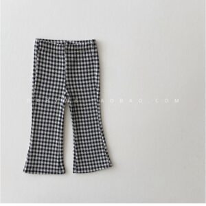 Check Flared Pants / 90cm