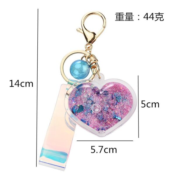 Wholesale Acrylic Oiled Love Quicksand Creative Key Chain