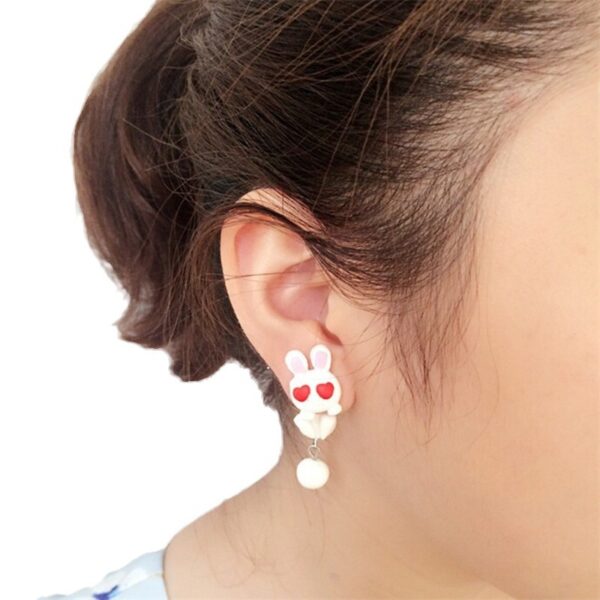 Wholesale Cute Animals Soft Pottery Clay Earrings