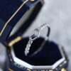 Wholesale Hollow Diamond Heart Shaped Sterling Silver Ring