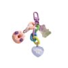 Wholesale Plastic Donut Frosted Bear Keychain 10PCS