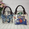 Wholesale Cotton and Hemp Embroidered Shell Type Portable Bag