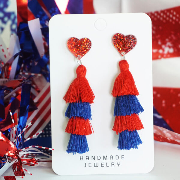 O1CN01Ac46hk1v6O37xcvR3_2208452356123-0-cib Wholesale Independence Day Festive Atmosphere Tassel Love Sports Cheerleading Earrings