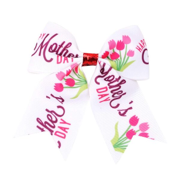 Wholesale Mother's Day Bows Cloth Hair Clips