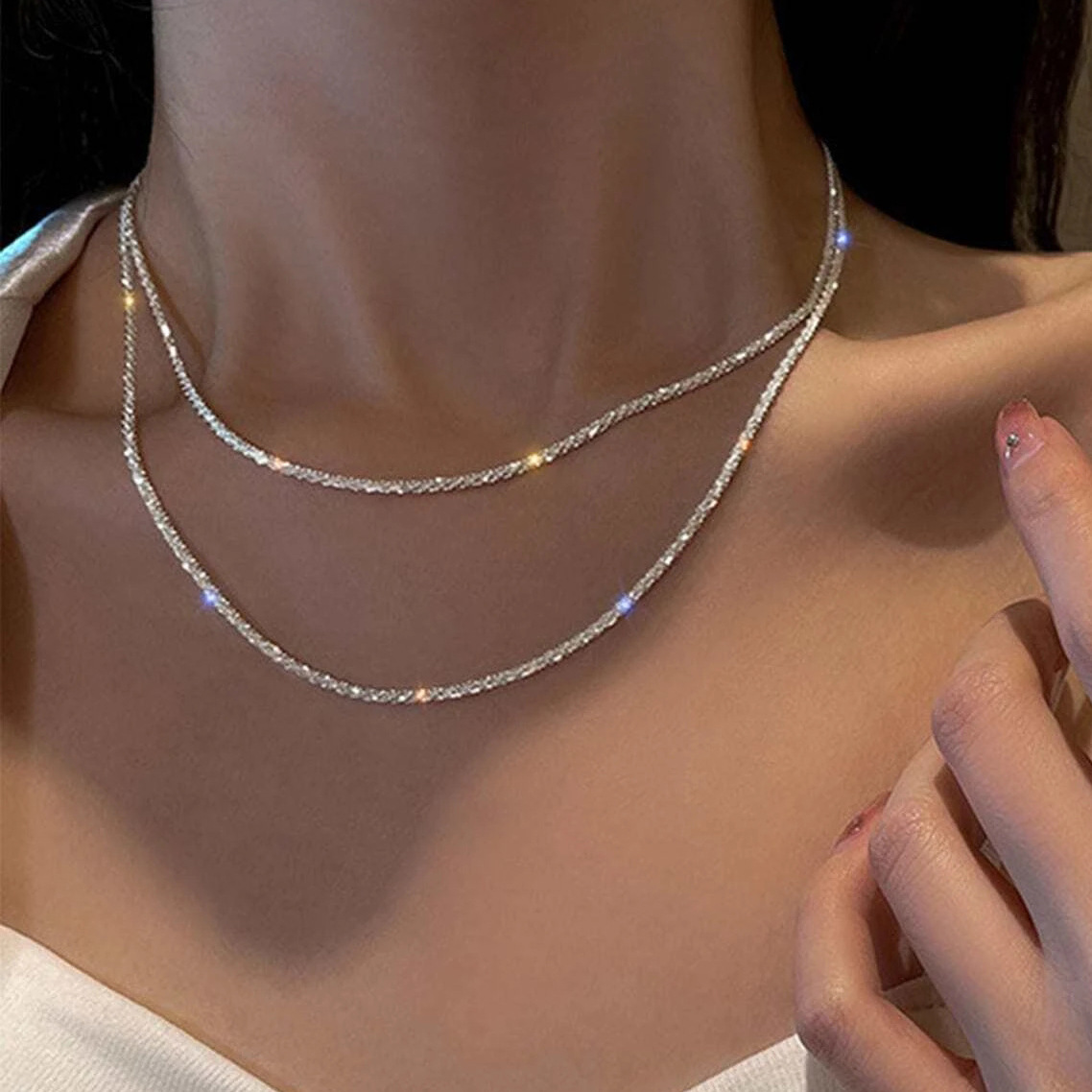 Wholesale Cross-border Hot-selling Simple ins Style Cauliflower Chain Sparkling Clavicle Chain Gyppla Star Collar Neck Chain Necklace for Women