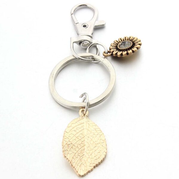 Wholesale New Creative Sunflower Leaf Keychain